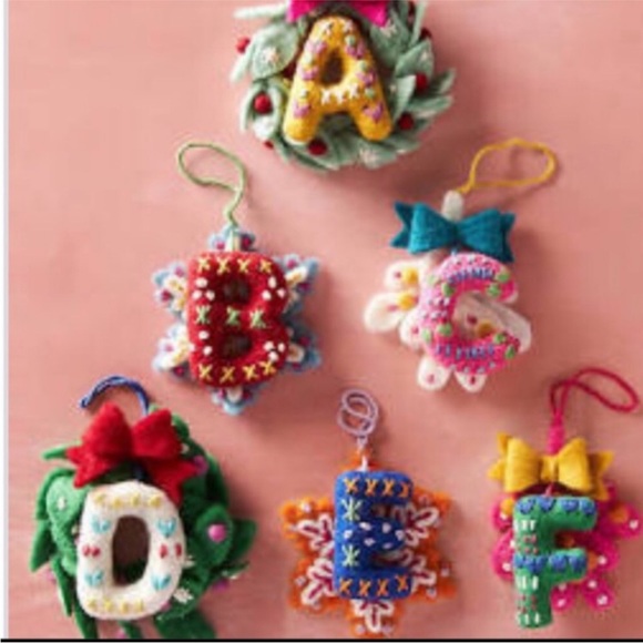 Anthro Deck The Halls Monogram Ornament D - Picture 1 of 4